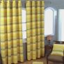 Cotton Morocco Striped Yellow Curtain Pair