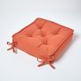 Terracotta Cotton Dining Chair Booster Cushion