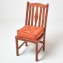 Terracotta Cotton Dining Chair Booster Cushion