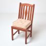 Taupe Beige Cotton Dining Chair Booster Cushion