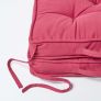 Claret Red Cotton Travel Support Booster Cushion