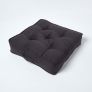Black Faux Suede Armchair Booster Cushion