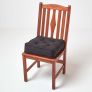 Black Faux Suede Dining Chair Booster Cushion