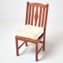 Cream Faux Suede Dining Chair Booster Cushion