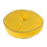 Yellow and Grey Round Floor Cushion 