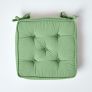 Forest Green Cotton Dining Booster Cushion