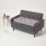 Charcoal Grey Cotton 2 Seater Booster Cushion