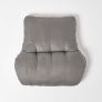 Grey Faux Suede Back Support Cushion