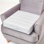 Grey Stripe Cotton Orthopaedic Foam Armchair Booster Cushion