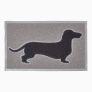 Black Dog Silhouette Recycled Rubber Doormat