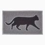 Black Cat Silhouette Recycled Rubber Doormat