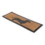Black Dog Silhouette Non-Slip Coir Doormat 