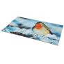 Recycled Rubber Printed Winter Robin Doormat
