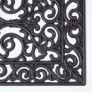 Black Wrought Iron Effect Parisian Rubber Doormat 60 x 40 cm