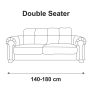 Two Seater 'Iris' Sofa Cover Elasticated Slipcover Protector 