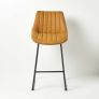 Ascot Faux Leather Bar Stool Mustard Gold