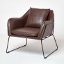 Jackson Leather Armchair, Brown