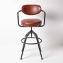 Rochester Leather Bar Stool Brown