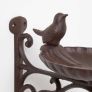 Cast Iron Wall Mounted Bird Bath with Bird Decoration