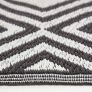 Black and White Geometric Design Reversible Outdoor Rug