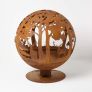 Decorative Fire Pit Globe with Laser Cut Woodland Scene