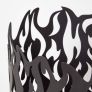 Large Black Fire Drum with Laser Cut Design, 1.2m Tall