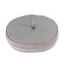 Grey and Pink Round Floor Cushion 