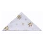 Christmas Gold Snowflake Cotton Fabric 4 Napkins Set