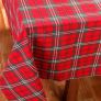 Red Prince Edward Tartan Christmas Tablecloth 140 x 180 cm