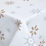 Cotton Christmas Gold Snowflake Tablecloth