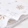 Gold Snowflake Christmas Tablecloth 140 x 230 cm