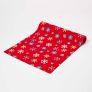 Cotton Christmas Red Snowflake Table Runner