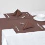 Cotton Plain Chocolate Table Runner