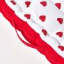 Cotton Red Hearts Floor Cushion