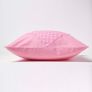 Cotton Plain Pink and Polka Dots Cushion Cover, 45 x 45 cm