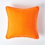 Cotton Plain Orange Cushion Cover