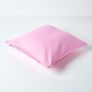 Cotton Plain Pink Cushion Cover