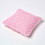 Cotton Pink Polka Dots Cushion Cover 