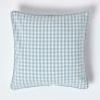 Cotton Gingham Check Blue Cushion Cover