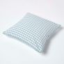 Cotton Gingham Check Blue Cushion Cover