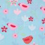 Birds And Flowers Ready Made Eyelet Curtain Pair