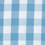 Cotton Blue Block Check Gingham Ready Made Eyelet Curtains