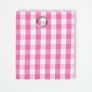 Cotton Pink Block Check Gingham Eyelet Curtains 137 x 228 cm