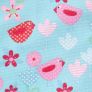 Birds and Flowers Pink Cotton Apron