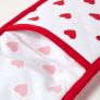 Red Hearts Cotton Double Oven Glove