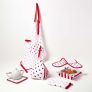 Red Hearts Cotton Oven Glove