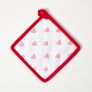 Red Hearts Cotton Pot Holder