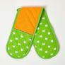 Orange and Green Stars Cotton Double Oven Glove