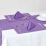 Cotton Plain Purple Table Runner