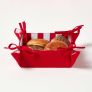Red Stripe Reversible Bread Basket
